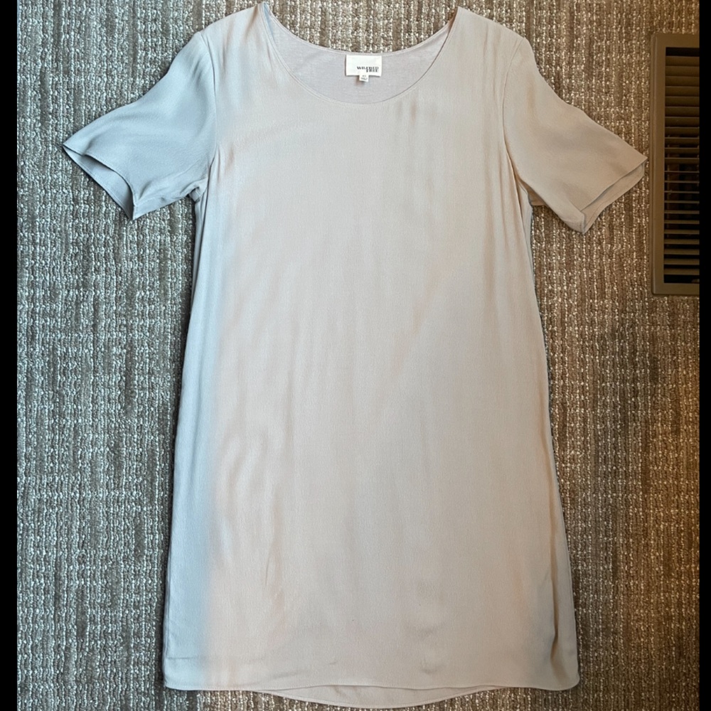 Aritzia Wilfred Free Short Sleeved Grey Mini Dress Size XS